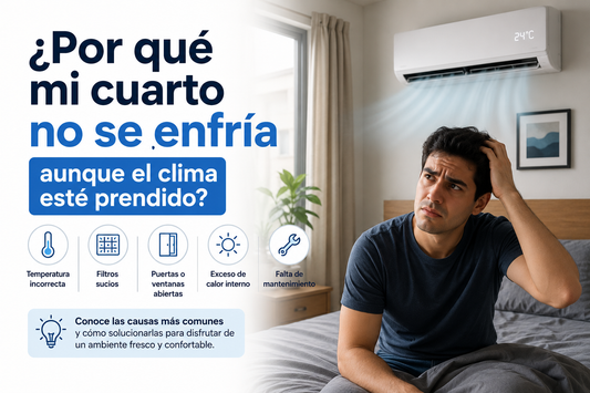 ¿Por qué mi cuarto no se enfría aunque el clima esté prendido?